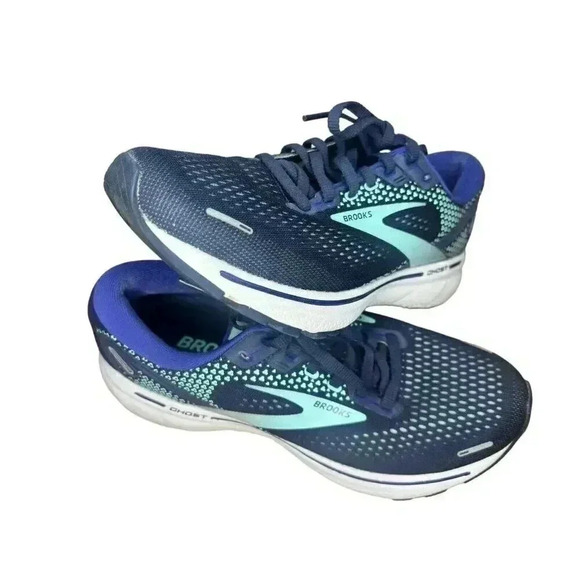 Brooks Ghost 14 Peacoat Yucca Navy Road-Running Sneakers Women’s Size 8 Medium - Picture 7 of 11